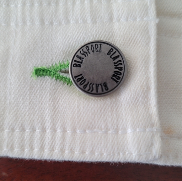 Blassport Cream Denim Embroidered Jacket - Picture 3 of 15